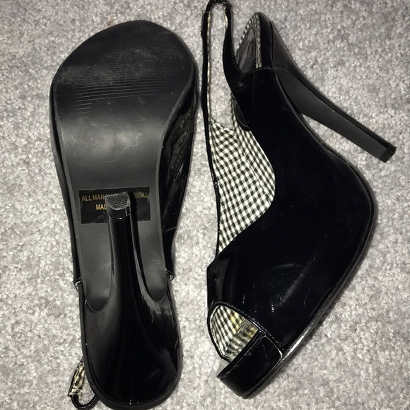 *FREE WITH PURCHASE Black Patten Leather Peep Toe - Picture 4 of 5